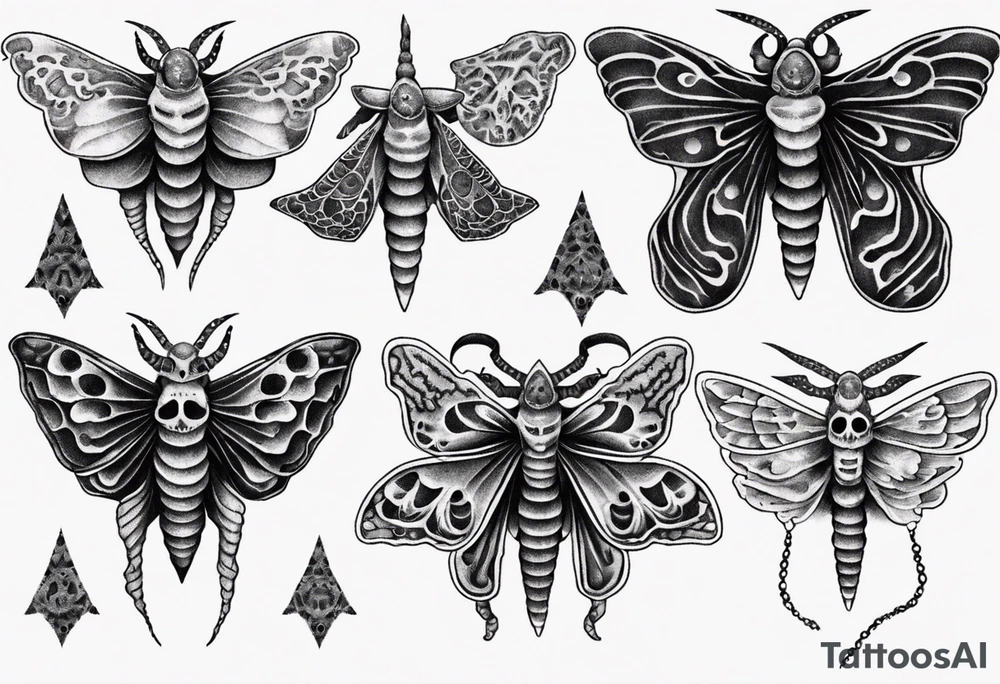 Death moth tattoo idea