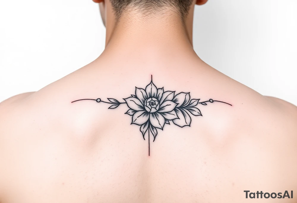 Simple minimalist feminine tattoo small line art on arm tattoo idea