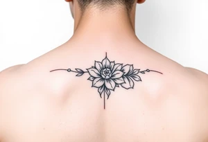 Simple minimalist feminine tattoo small line art on arm tattoo idea