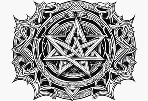 Pentagram Lilith symbol tattoo idea