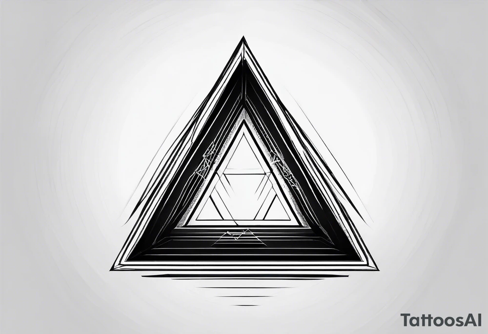 A triangle with nothing inside of it very simple, just 5 lines tattoo idea A triangle with nothing inside of it very simple, just 5 lines tattoo idea