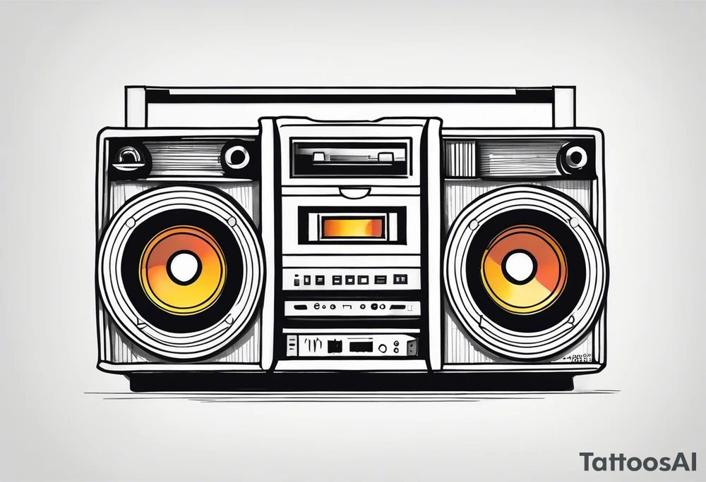 Boombox tattoo idea