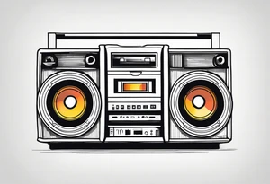 Boombox tattoo idea