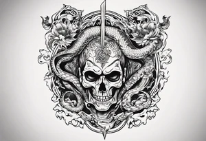 I want chest tattoo for men in japanese style . Tattoo may include some symbols from these themes : gemini , snake,compas,travel, born 1989, thailand, ukraine , listen, no any devils or skulls tattoo idea