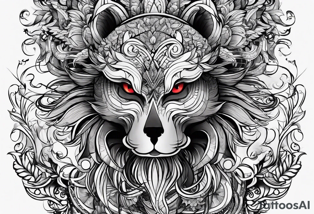 five long lines becoming shorter when the last line tattoo idea