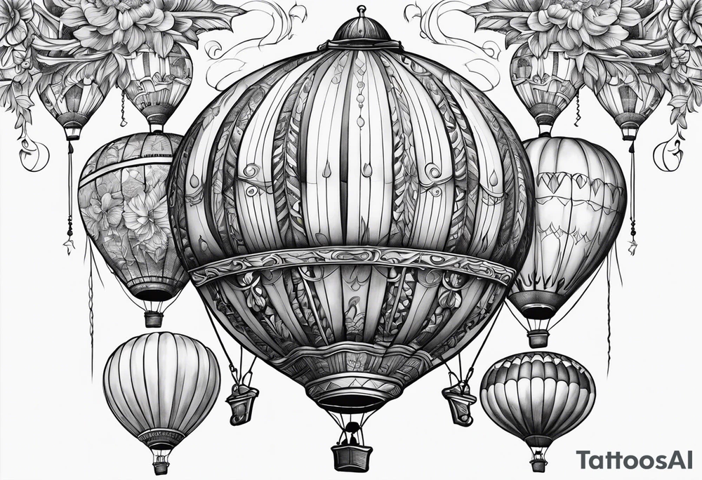 hotballoon ornemental tattoo idea