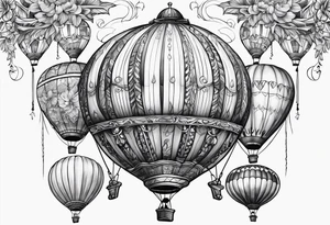 hotballoon ornemental tattoo idea