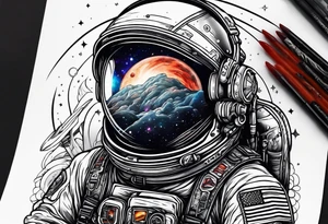 Drew space theme tattoo idea