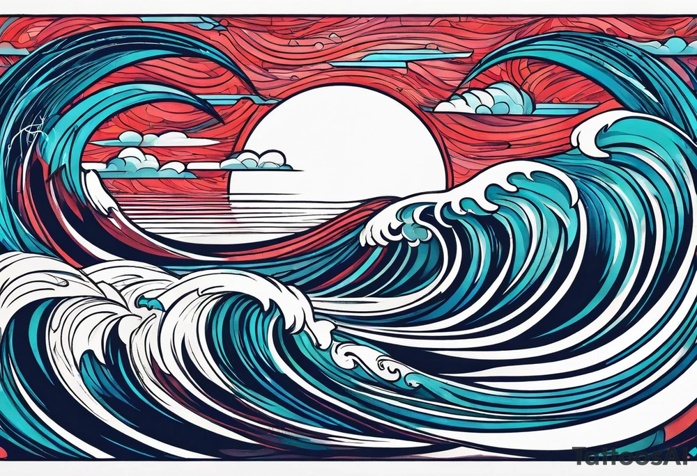 "come what may" written 
in waves tattoo idea