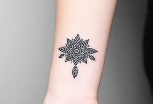 spiritual feathers ornamental mandala indian shaman rune tattoo idea