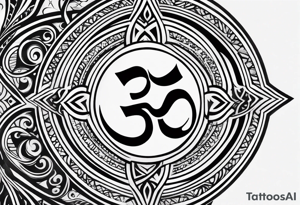 generate a simple less ink, small om symbol tattoo idea