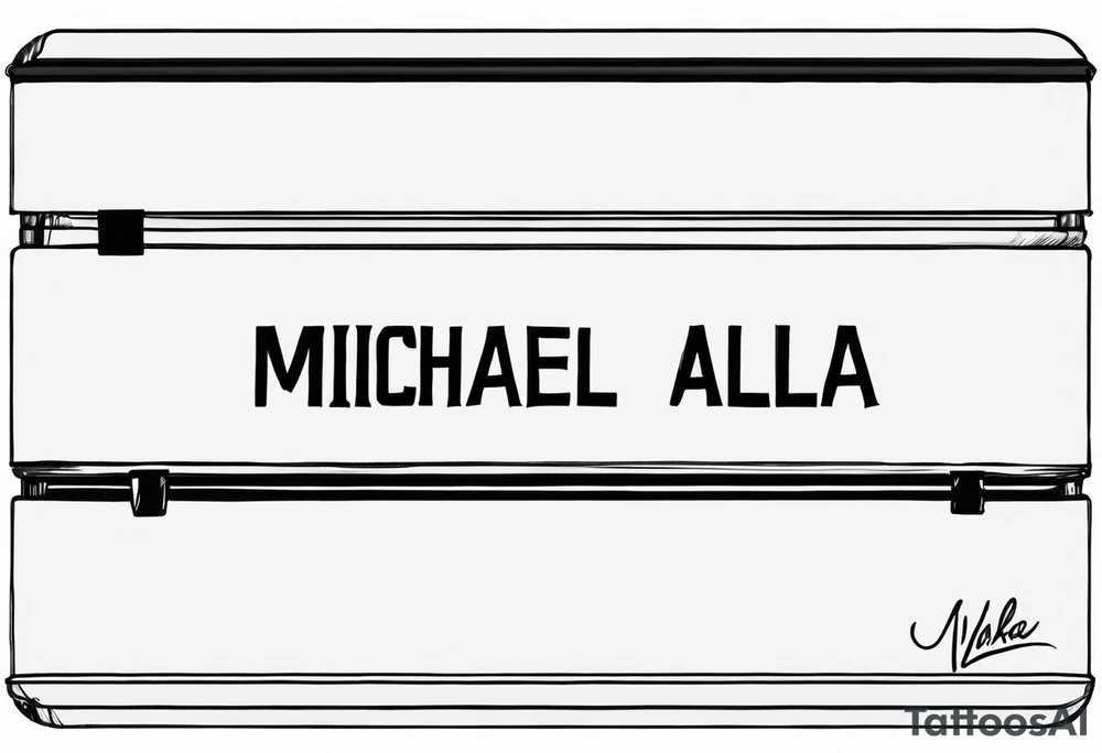 The names michael and mikeyla overlining tattoo idea