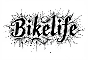 Bikelife tattoo simple text only tattoo idea