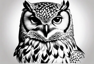 Powerful owl tattoo idea