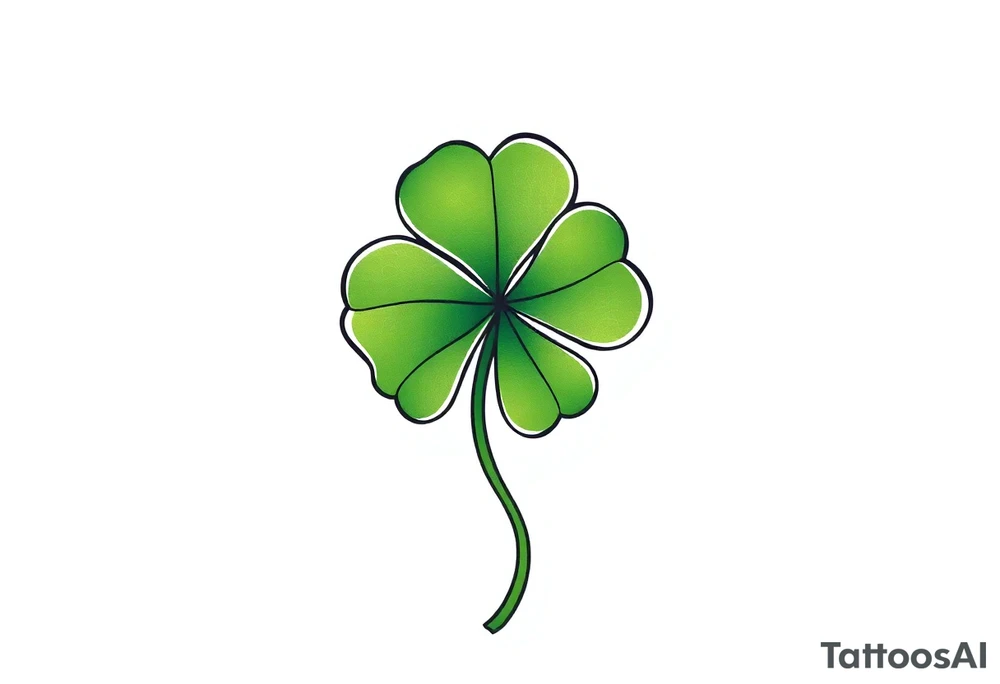 4-leaf clover tattoo idea
