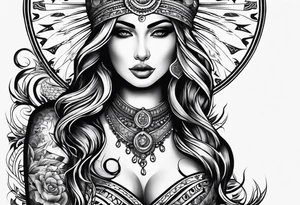 sun card games tattoo idea