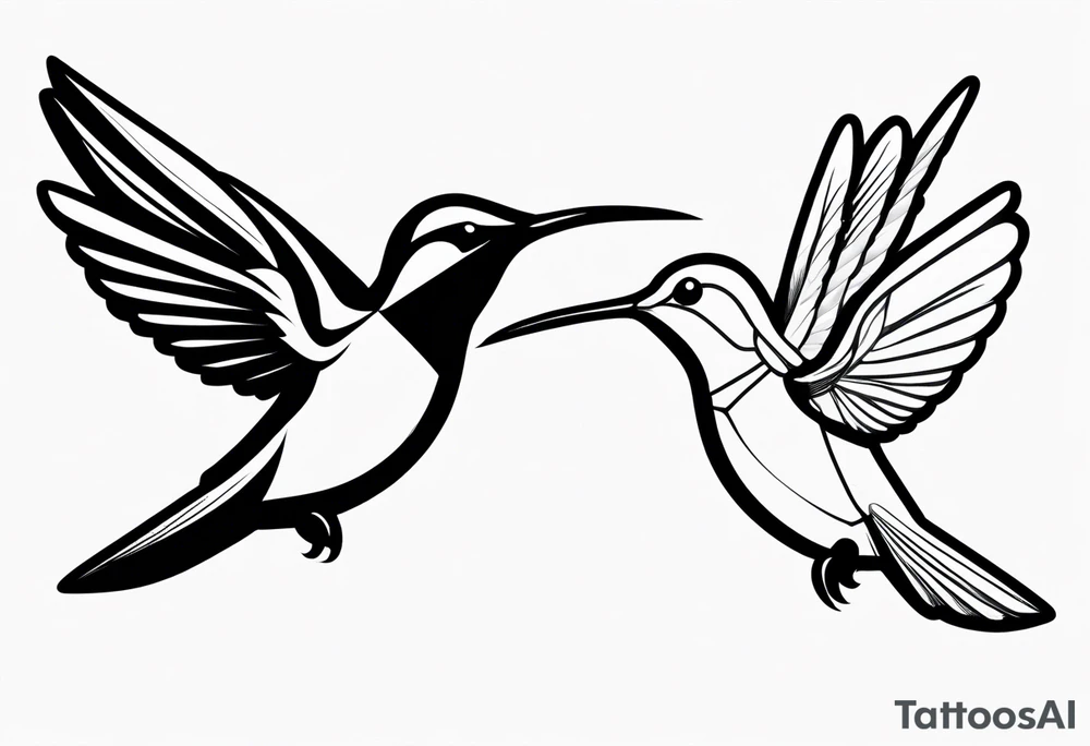 Hummingbird in flight tattoo idea