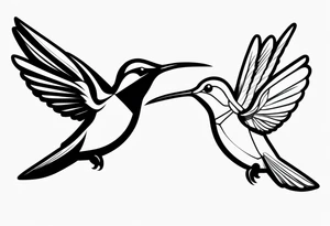 Hummingbird in flight tattoo idea