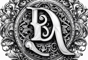 Letter "B" looking like it's craved in my skin tattoo idea