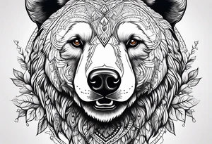 white bear tattoo idea