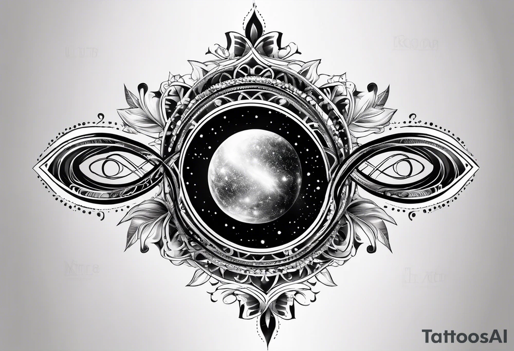 infinity symbol as a galaxy tattoo idea