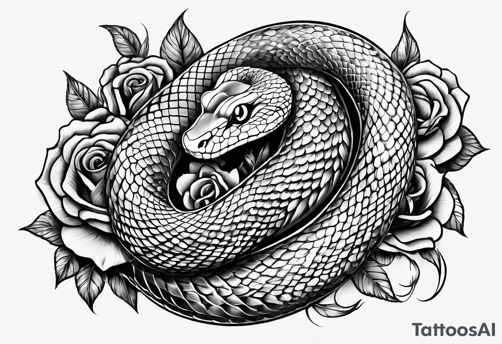 A snake with a dagger tattoo idea