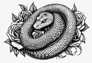 A snake with a dagger tattoo idea