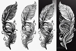 DNA helix made from root.
add leaf
angel wing tattoo idea
