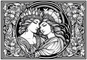 sleeve tattoo - four cardinal virtues of stoicism tattoo idea