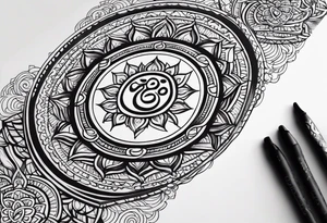 Write OM in Hindu way tattoo idea