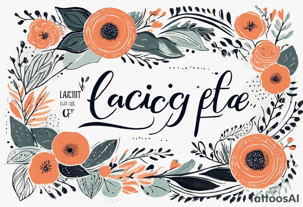 circle with written quote: "L a v i t a  è  c i ò  c h e  t i  a c c a d e  m e n t r e  s e i  i m p e g n a t o  a  f a r e  a l t r i  p r o g e t t i." tattoo idea