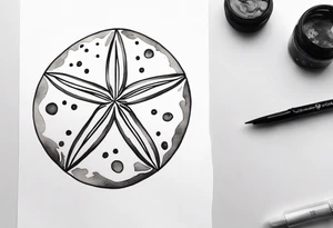 sand dollar 
watercolor
light gray tattoo idea
