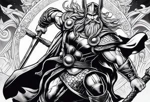 Thor im Kampf tattoo idea