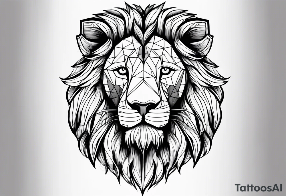 A majestic lion tattoo idea