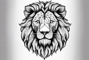 A majestic lion tattoo idea