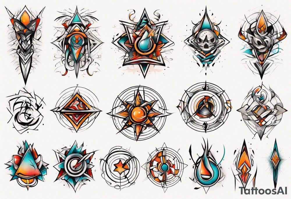 Abstract linear tattoo idea