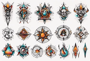 Abstract linear tattoo idea