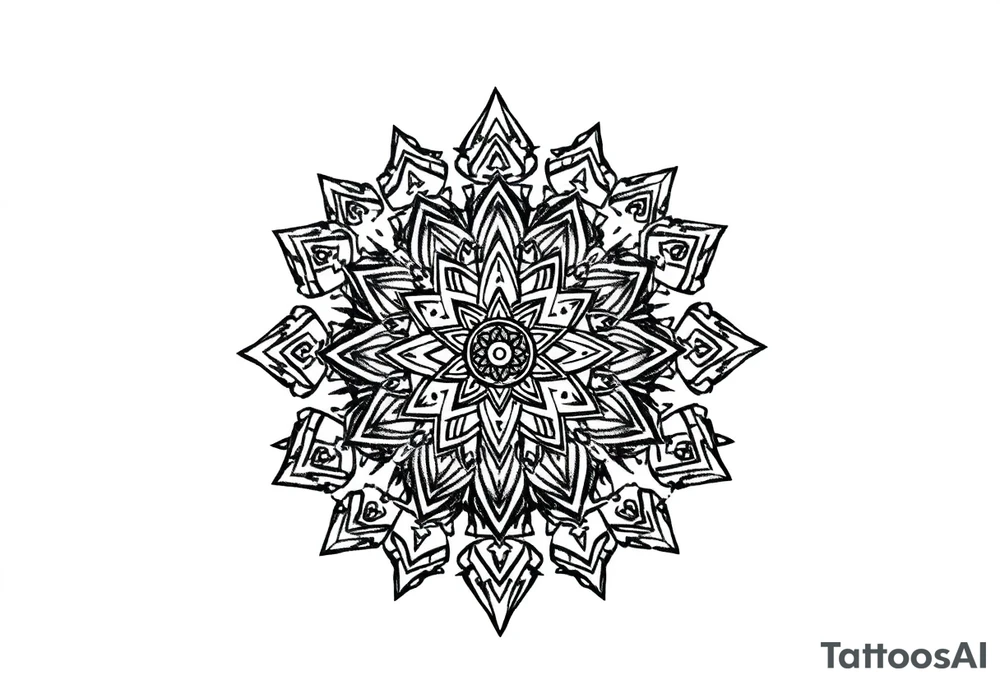 intricate mandala with sacred geometry and cosmic elements tattoo idea intricate mandala with sacred geometry and cosmic elements tattoo idea