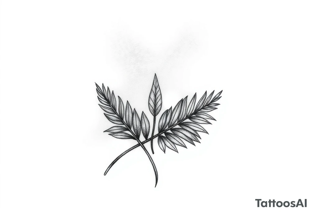 palm leaves neck tattoo tattoo idea