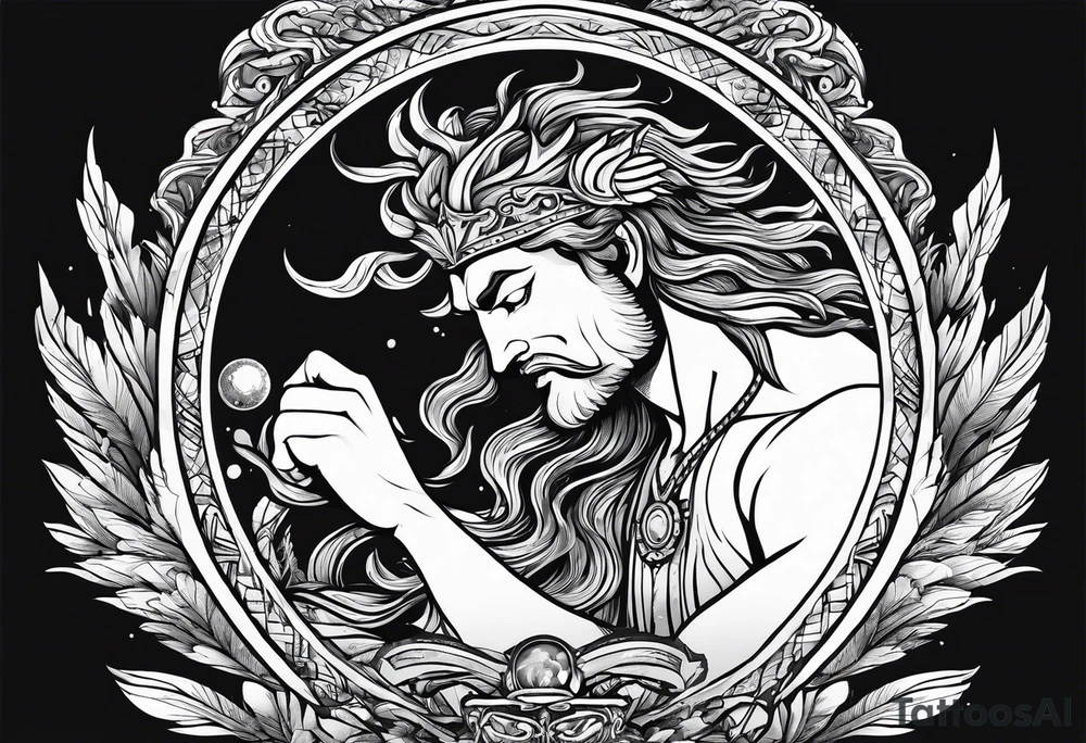 Poseidon mit umhang tattoo idea