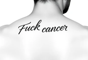 Fuck cancer In cursive tattoo idea