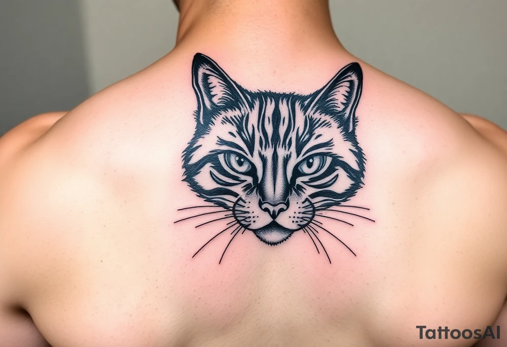 black cat tattoo idea