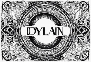 I want to use the name dylan with birthday 7-7-18 with an infinity loop design tattoo idea