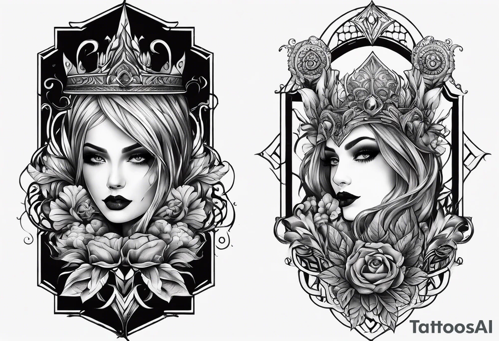 Gothic style forearm tattoo idea