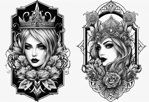 Gothic style forearm tattoo idea