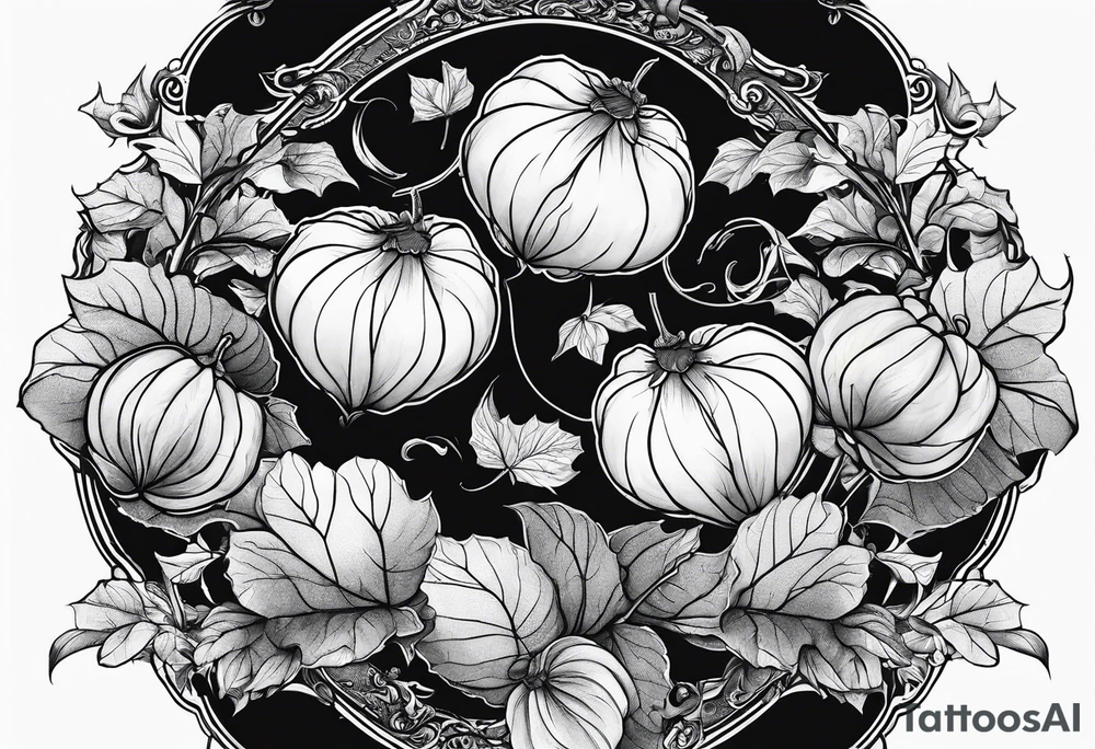Physalis with cloud tattoo idea