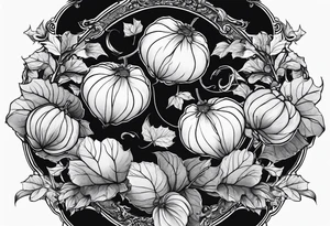 Physalis with cloud tattoo idea