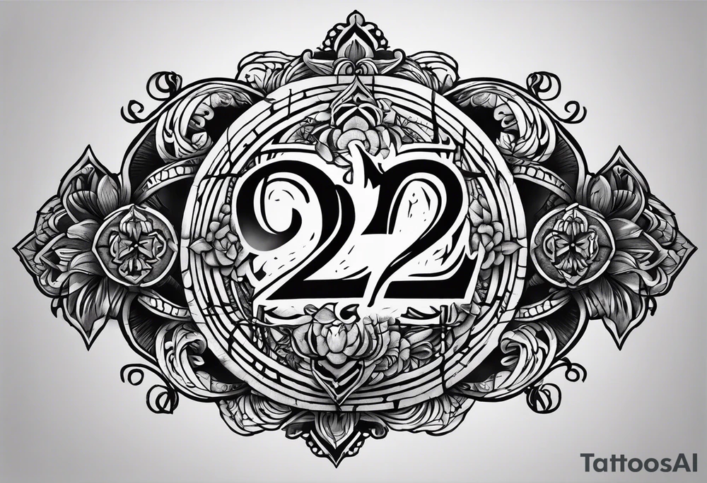 a simple small tattoo about surrendering, relinquishing control, and accepting destiny/fate. somehow this tattoo also incorporates the number 222 or three separate 2s into it tattoo idea