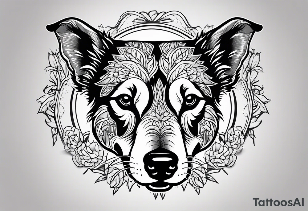 dog paw tattoo idea