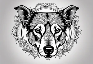 dog paw tattoo idea